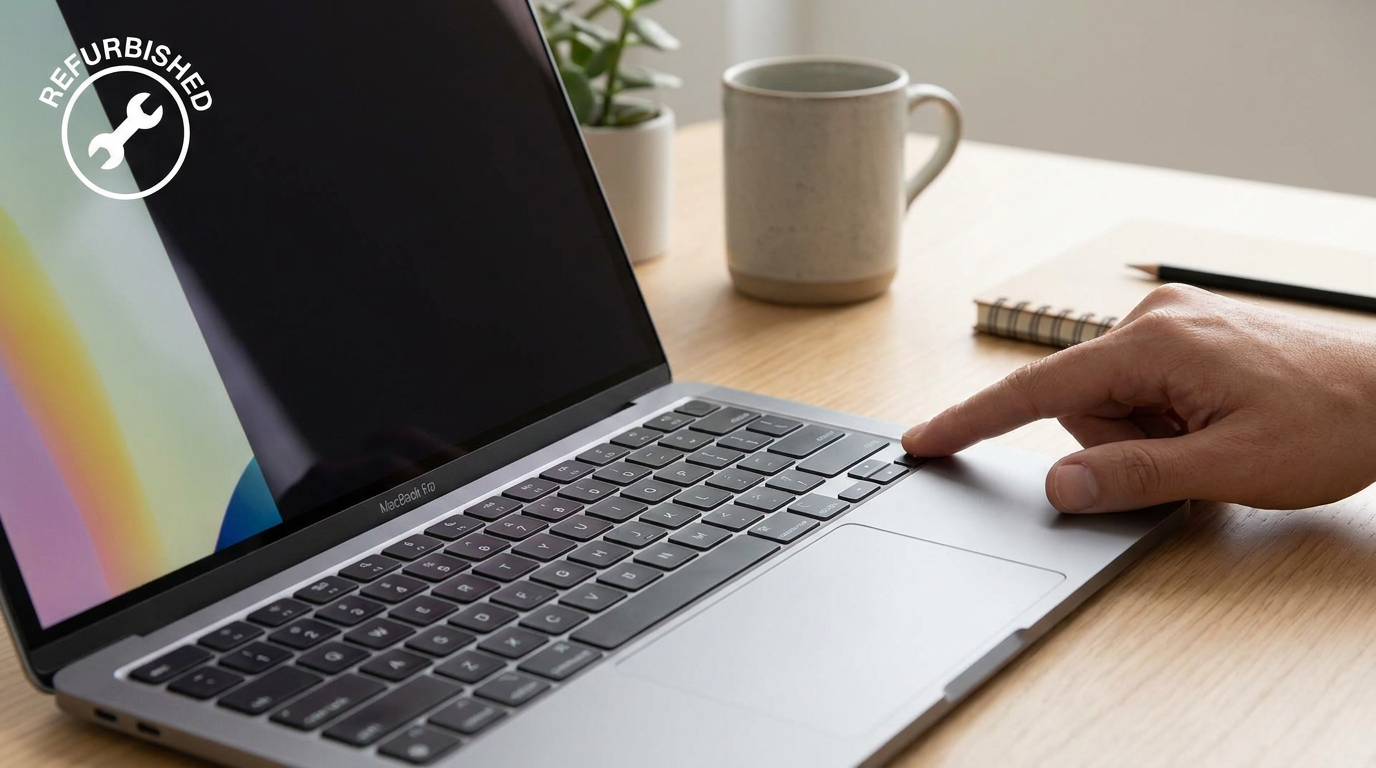 MacBook med Touch ID og Apple Pay